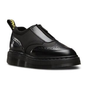 Dr. Martens Resnik Black Leather Neoprene Wingtip Zip Shoes AW004 Womens 7